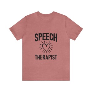 speech therapist tshirt with a heart