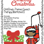 Christmas-Themed Speech Therapy Worksheets bundle